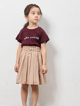 「apres les cours（アプレレクール）のアイテム（スカート）」を使った、F.O.OnlineStoreさん（キッズ・110cm）の夏コーディネート