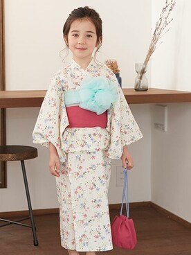 「ナチュラルスタイル」｜「アイテム（水着/着物・浴衣）」を使った、F.O.OnlineStoreさん（キッズ・110cm）の夏コーディネート