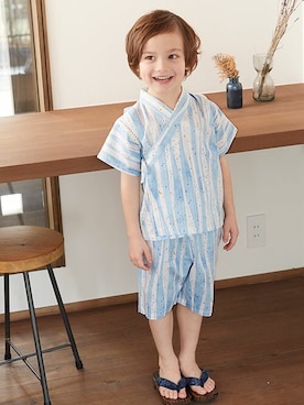 「パジャマ」｜「アイテム（浴衣）」を使った、F.O.OnlineStoreさん（キッズ・110cm）の夏コーディネート