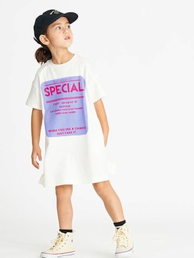「BREEZE（ブリーズ）のアイテム（ワンピース）」を使った、F.O.OnlineStoreさん（キッズ・110cm）の夏コーディネート