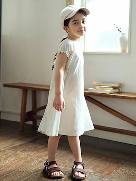 「apres les cours（アプレレクール）のアイテム（ハット）」を使った、F.O.OnlineStoreさん（キッズ・110cm）の夏コーディネート