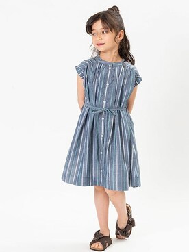 「BREEZE（ブリーズ）のアイテム（ワンピース）」を使った、F.O.OnlineStoreさん（キッズ・110cm）の夏コーディネート