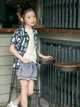 「アロハシャツ」｜F.O.OnlineStoreさん（キッズ・110cm）の夏コーディネート