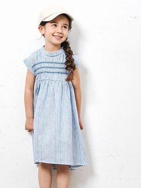 「apres les cours（アプレレクール）のアイテム（ハット）」を使った、F.O.OnlineStoreさん（キッズ・110cm）の秋コーディネート