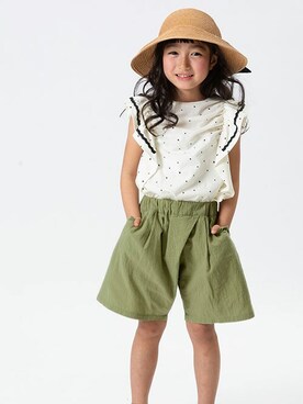 「apres les cours（アプレレクール）のアイテム（ハット）」を使った、F.O.OnlineStoreさん（キッズ・110cm）の秋コーディネート