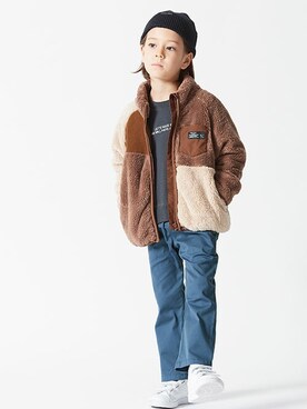 「BREEZE（ブリーズ）のアイテム（ブルゾン）」を使った、F.O.OnlineStoreさん（キッズ・110cm）の秋コーディネート