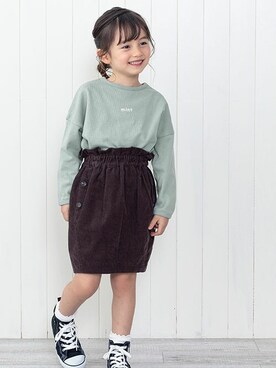 「apres les cours（アプレレクール）のアイテム（スカート）」を使った、F.O.OnlineStoreさん（キッズ・110cm）の秋コーディネート