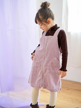 「apres les cours（アプレレクール）のアイテム（ブーツ）」を使った、F.O.OnlineStoreさん（キッズ・110cm）の秋コーディネート