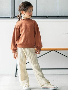 「apres les cours（アプレレクール）のアイテム（スウェット）」を使った、F.O.OnlineStoreさん（キッズ・110cm）の秋コーディネート
