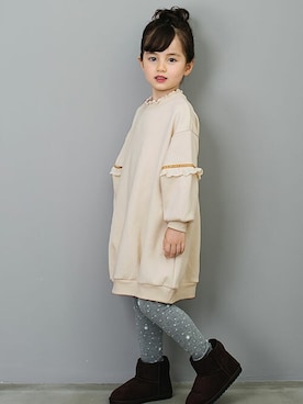 「apres les cours（アプレレクール）のアイテム（ブーツ）」を使った、F.O.OnlineStoreさん（キッズ・110cm）の冬コーディネート