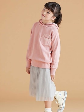 「BREEZE（ブリーズ）のアイテム（スカート）」を使った、F.O.OnlineStoreさん（キッズ・130cm）の冬コーディネート
