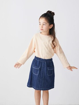 「apres les cours（アプレレクール）のアイテム（スカート）」を使った、F.O.OnlineStoreさん（キッズ・110cm）の冬コーディネート