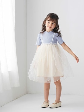 「apres les cours（アプレレクール）のアイテム（バレエシューズ）」を使った、F.O.OnlineStoreさん（キッズ・110cm）の冬コーディネート