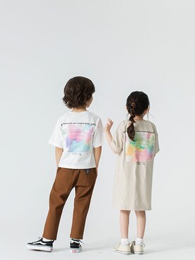 「BREEZE（ブリーズ）のアイテム（ワンピース）」を使った、F.O.OnlineStoreさん（キッズ・110cm）の冬コーディネート