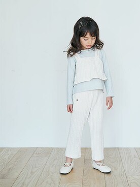 「apres les cours（アプレレクール）のアイテム（バレエシューズ）」を使った、F.O.OnlineStoreさん（キッズ・110cm）の春コーディネート