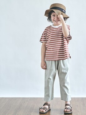 「apres les cours（アプレレクール）のアイテム（ハット）」を使った、F.O.OnlineStoreさん（キッズ・110cm）の春コーディネート