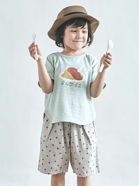 「apres les cours（アプレレクール）のアイテム（ハット）」を使った、F.O.OnlineStoreさん（キッズ・110cm）の春コーディネート