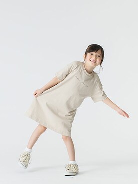 「BREEZE（ブリーズ）のアイテム（ワンピース）」を使った、F.O.OnlineStoreさん（キッズ・110cm）の春コーディネート