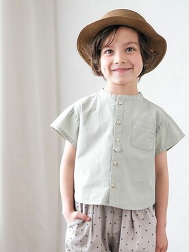 「apres les cours（アプレレクール）のアイテム（ハット）」を使った、F.O.OnlineStoreさん（キッズ・110cm）の春コーディネート