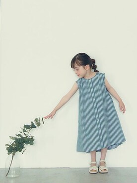 「BREEZE（ブリーズ）のアイテム（ワンピース）」を使った、F.O.OnlineStoreさん（キッズ・110cm）の夏コーディネート