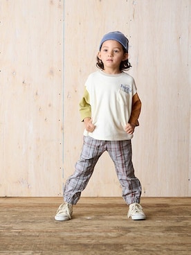 「BREEZE（ブリーズ）のアイテム（ニットキャップ/ビーニー）」を使った、F.O.OnlineStoreさん（キッズ・110cm）の夏コーディネート
