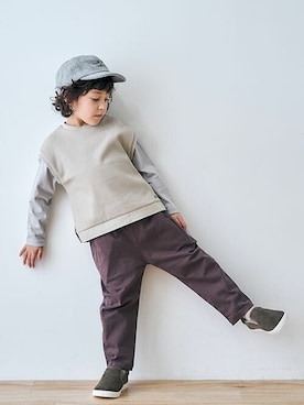 「apres les cours（アプレレクール）のアイテム（帽子）」を使った、F.O.OnlineStoreさん（キッズ・110cm）の秋コーディネート