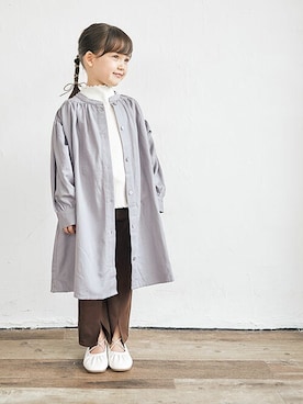 「apres les cours（アプレレクール）のアイテム（バレエシューズ）」を使った、F.O.OnlineStoreさん（キッズ・110cm）の秋コーディネート