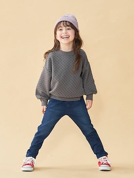 「BREEZE（ブリーズ）のアイテム（ニットキャップ/ビーニー）」を使った、F.O.OnlineStoreさん（キッズ・110cm）の秋コーディネート