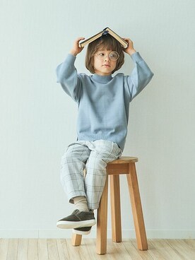 「apres les cours（アプレレクール）のアイテム（スリッポン）」を使った、F.O.OnlineStoreさん（キッズ・110cm）の秋コーディネート