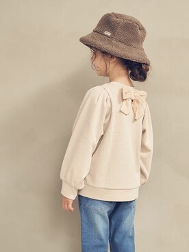 「apres les cours（アプレレクール）のアイテム（帽子）」を使った、F.O.OnlineStoreさん（キッズ・110cm）の秋コーディネート