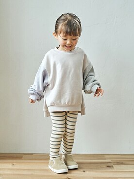 「apres les cours（アプレレクール）のアイテム（スウェット）」を使った、F.O.OnlineStoreさん（キッズ・90cm）の冬コーディネート