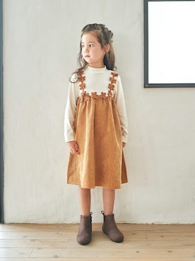 「apres les cours（アプレレクール）のアイテム（ブーツ）」を使った、F.O.OnlineStoreさん（キッズ・110cm）の冬コーディネート