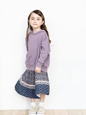 「BREEZE（ブリーズ）のアイテム（スカート）」を使った、F.O.OnlineStoreさん（キッズ・110cm）の冬コーディネート