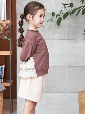 「apres les cours（アプレレクール）のアイテム（スウェット）」を使った、F.O.OnlineStoreさん（キッズ・110cm）の冬コーディネート