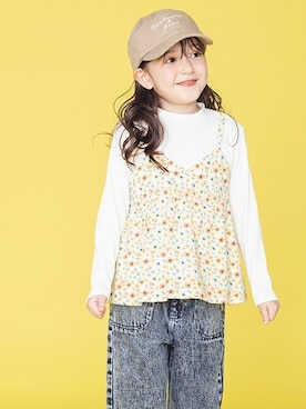 「BREEZE（ブリーズ）のアイテム（キャップ）」を使った、F.O.OnlineStoreさん（キッズ・110cm）の冬コーディネート