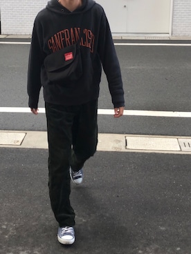 「Right-on（ライトオン）のアイテム（パーカー）」を使った、BOO君   さん（メンズ・173cm）の冬コーディネート