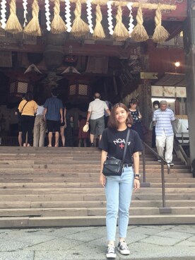 「Noahnoa（ノアノア）のアイテム」を使った、Nancy Liさん（レディース・165cm）の秋コーディネート