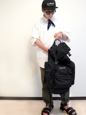 「FIDELITY（フィデリティ）のアイテム（パンツ）」を使った、Goohy (ぐーひー)さん（メンズ・170cm）の夏コーディネート