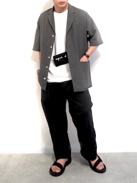 「agnes b.（アニエスベー）のアイテム（財布/小物）」を使った、Goohy (ぐーひー)さん（メンズ・170cm）の夏コーディネート