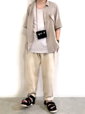 「agnes b.（アニエスベー）のアイテム（財布/小物）」を使った、Goohy (ぐーひー)さん（メンズ・170cm）の夏コーディネート