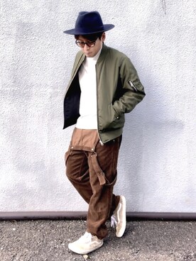「URBAN RESEARCH Sonny Label（アーバンリサーチサニーレーベル）のアイテム（MA-1）」を使った、Goohy (ぐーひー)さん（メンズ・170cm）の秋コーディネート