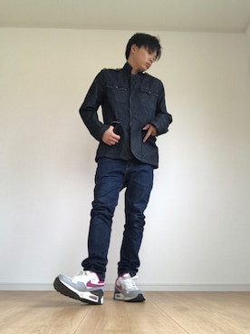 「ストリートカジュアル」｜「アイテム（デニムジャケット）」を使った、服部裕太さん（メンズ・170cm）の秋コーディネート
