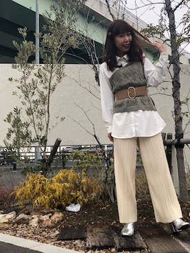 「DAISY MERRY（デイジーメリー）のアイテム」を使った、NOZOMINさん（レディース・158cm）の冬コーディネート