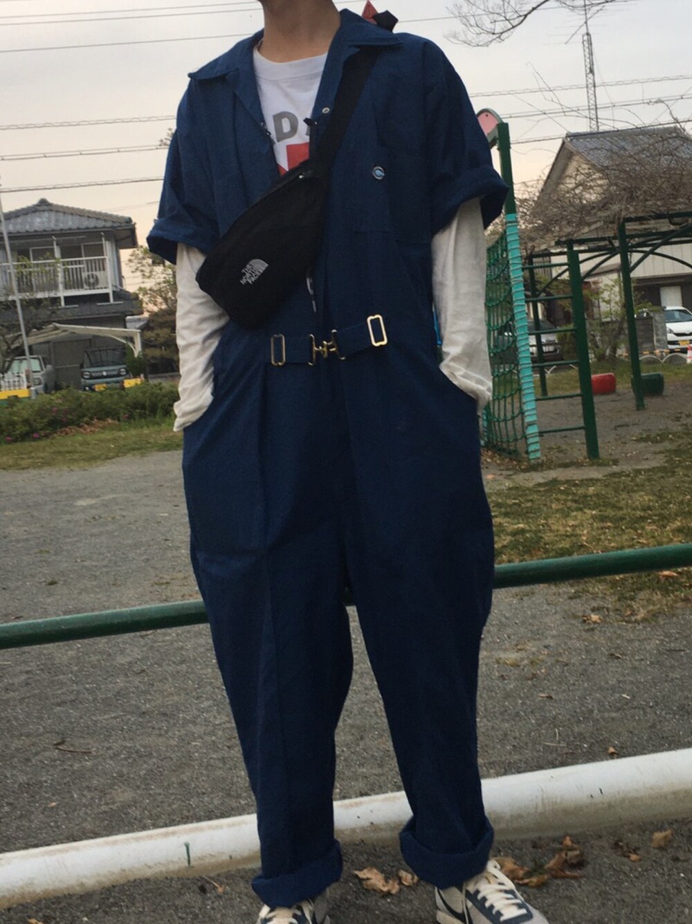 「シンプルコーデ、古着コーデ」｜「GUのアイテム（トップス、ホワイト系）」を使った、こうたろう@相互さん（メンズ・168cm）の春コーディネートの1枚目の写真