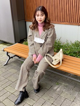 「Kastane」｜「アイテム（ブーティ）」を使った、みいたろうさん（レディース・159cm）の春コーディネート