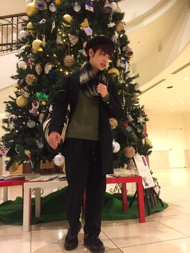 河崎良侑(りょう)さん（メンズ・166cm）の冬コーディネート