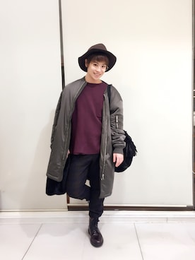 河崎良侑(りょう)さん(メンズ・166cm)の冬コーディネート