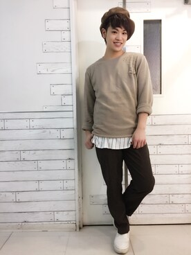 「Kingのアイテム」を使った、河崎良侑(りょう)さん（メンズ・166cm）の冬コーディネート