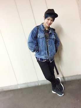 河崎良侑(りょう)さん（メンズ・166cm）の春コーディネート