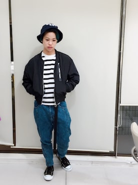 河崎良侑(りょう)さん（メンズ・166cm）の春コーディネート